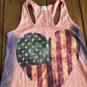 Tank top from boutique with heart American flag